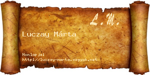 Luczay Márta névjegykártya